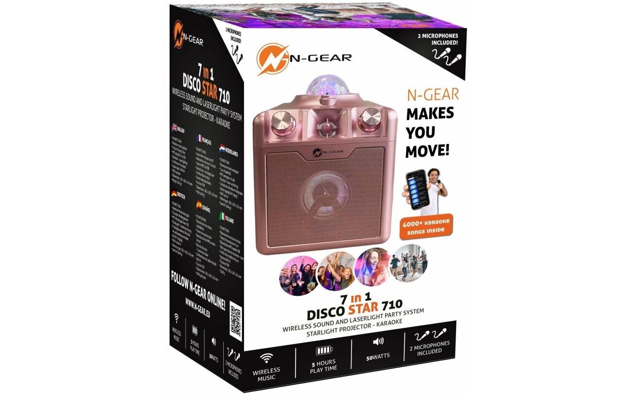 N-Gear Disco Star 710SP Pink (DISCOSTAR710SP) hind ja info | Kõlarid | hansapost.ee