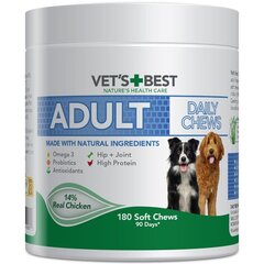 Жевательные лакомства Vets Best Adult для взрослых собак, 180 штук цена и информация | Vet's Best Товары для животных | hansapost.ee