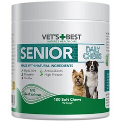 Лакомство жевательное Vets Best Senior для пожилых собак, 180 штук цена и информация | Vet's Best Товары для животных | hansapost.ee