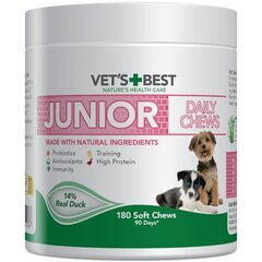 Лакомство жевательное для молодых собак Vets Best Junior, 180 штук цена и информация | Vet's Best Для собак | hansapost.ee