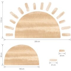 Наклейки для стен Pastelowe Love бежевые солнце цена и информация | Декоративные наклейки | hansapost.ee