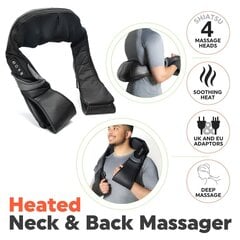 Salter EE6934BLKSTKEU7 Heated Neck & Back Massager цена и информация | Массажер | hansapost.ee