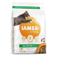 Iams for Vitality для взрослых кошек с курицей, 1,5 кг цена и информация | Сухой корм для кошек | hansapost.ee