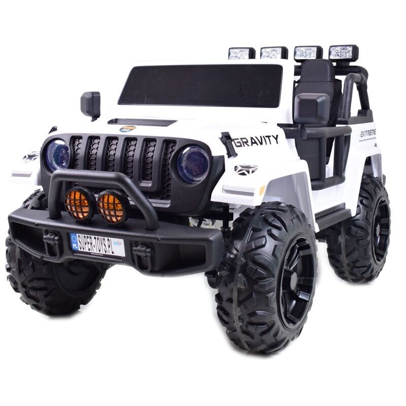 Kahekohaline elektriauto lastele Super Toys Jeep Gravity S609, valge hind ja info | Laste elektriautod | hansapost.ee