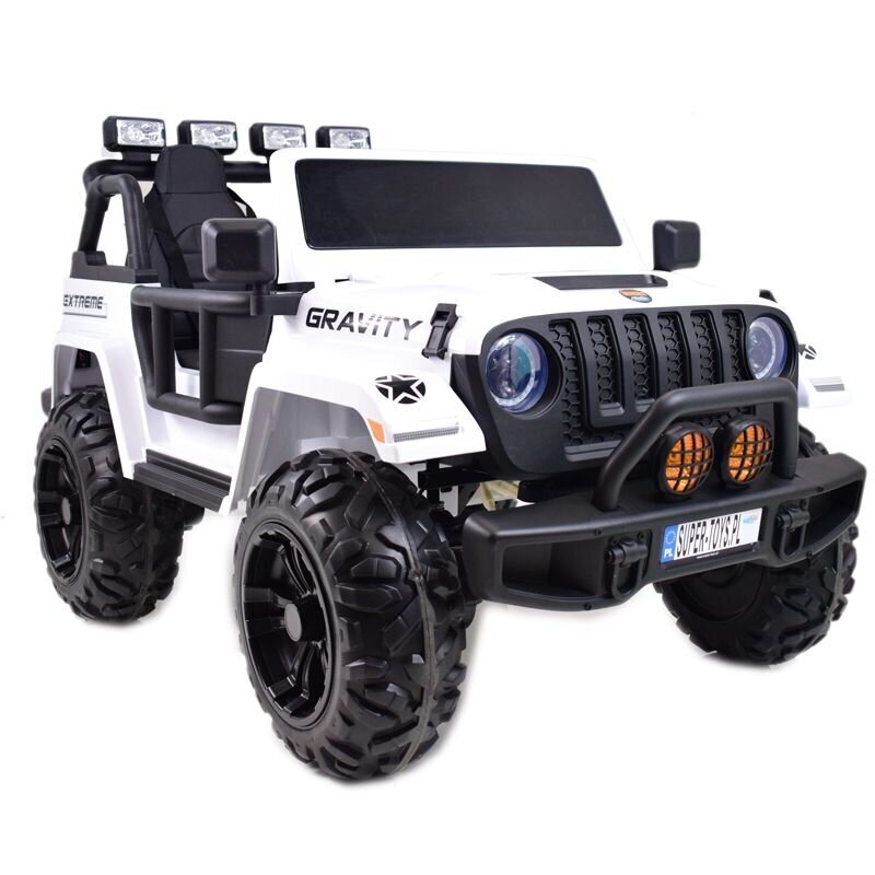 Kahekohaline elektriauto lastele Super Toys Jeep Gravity S609, valge hind ja info | Laste elektriautod | hansapost.ee