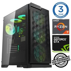 INTOP Ryzen 7 5700X 16GB 250SSD M.2 NVME GTX1650 4GB no-OS hind ja info | Lauaarvutid | hansapost.ee