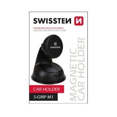 Универсальный автомобильный держатель с магнитом Swissten S-GRIP M1 Premium Universal Window Holder with Magnet, Черный цена и информация | Держатели для телефонов | hansapost.ee