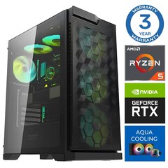 Intop Aqua Ryzen 5 7600X 16GB DDR5 1TB SSD M.2 NVME RTX3060 12GB no-OS цена и информация | Стационарные компьютеры | hansapost.ee