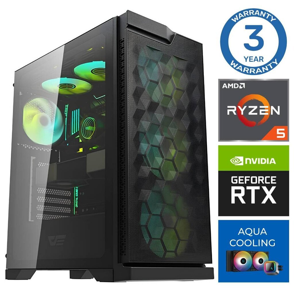 Intop Aqua Ryzen 5 7600X 32GB DDR5 500SSD M.2 NVME RTX3060 12GB no-OS hind ja info | Lauaarvutid | hansapost.ee