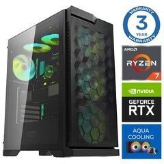 INTOP AQUA Ryzen 7 7700X 32GB DDR5 500SSD M.2 NVME RTX3060 12GB no-OS цена и информация | Стационарные компьютеры | hansapost.ee