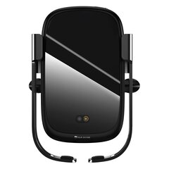 Автомобильный держатель телефона Baseus Rock Smart Vehicle Bracket Wireless Charger 10Вт, черный (Wxhw01-01) цена и информация | Держатели для телефонов | hansapost.ee