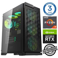 INTOP Ryzen 7 5700X 16GB 250SSD M.2 NVME RTX3050 6GB no-OS hind ja info | Lauaarvutid | hansapost.ee