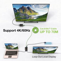 HDMI pikendaja Techly 4K*60 Hz kuni 70 m Cat6/6a/7 IR Techly цена и информация | Усилители сигнала (Range Extender) | hansapost.ee