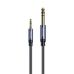 USAMS Adapter audio jack 3,5mm - 6,35mm 1.2m czarny|black SJ539YP01 (US-SJ539) цена и информация | Кабели для телефонов | hansapost.ee