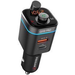 FM-трансмиттер Feegar, Q200 PRO, microSD. MP3, USB-C, 12-24 В цена и информация | FM-модуляторы | hansapost.ee