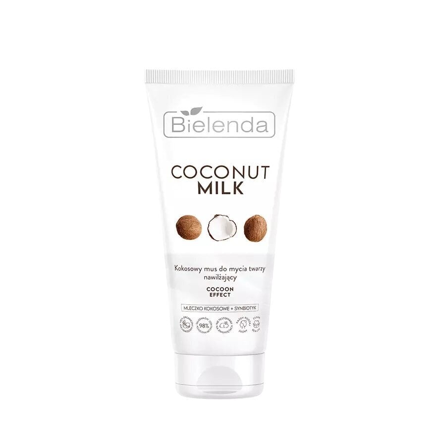 Näopuhastusvaht Bielenda Coconut Milk Moisturizing Face Washing Mousse Cocoon Effect, 135 g цена и информация | Näopuhastusvahendid | hansapost.ee