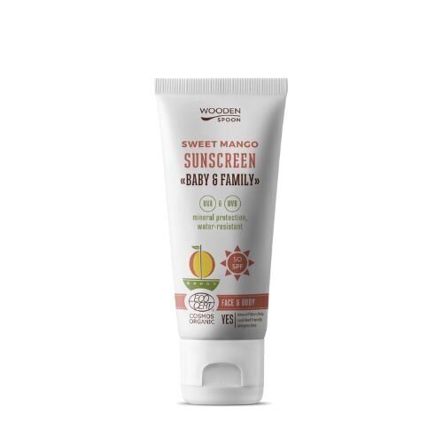 Päikesekaitsekreem Mango Baby &amp; Family SPF 50, 100 ml hind ja info | Päikesekaitse ja päevitusjärgsed kreemid | hansapost.ee