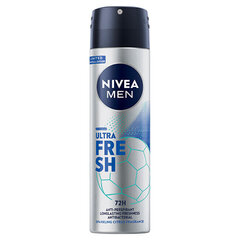 Спрей-антиперспирант Nivea Men Ultra Fresh для мужчин, 150 мл цена и информация | Дезодоранты | hansapost.ee