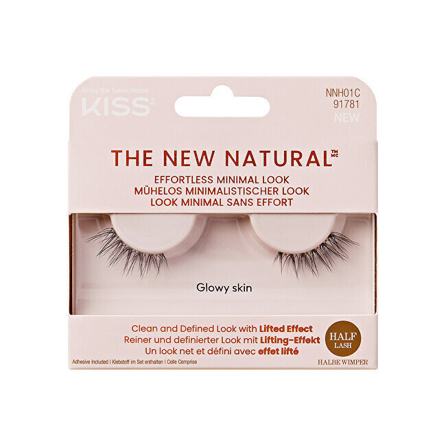 Liimitavad ripsmed Kiss The New Natural Half Lash Glowny Skin цена и информация | Kunstripsmed, ripsmeliim ja ripsmekoolutajad | hansapost.ee