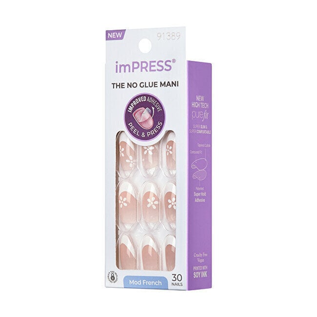 Kunstküüned ImPress Mod French, Fearless, 30 tk. цена и информация | Maniküüri ja pediküüri tarvikud | hansapost.ee