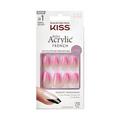 Искусственные ногти Kiss Salon Acrylic French Color Squared, 28 шт. цена и информация | Средства для маникюра и педикюра | hansapost.ee