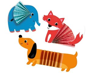 Loominguline origami komplekt SES Creative Zigzag Animals 14026 hind ja info | Arendavad laste mänguasjad | hansapost.ee