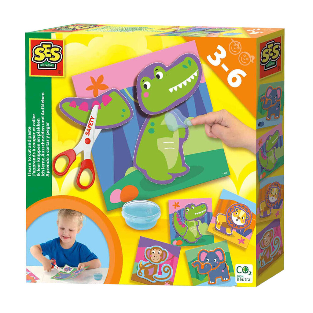 Lõika ja kleebi loominguline komplekt SES Creative hind ja info | Arendavad laste mänguasjad | hansapost.ee