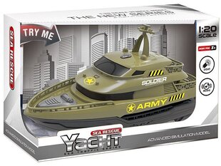 Моторная лодка со звуком и светом Армия, 3+ цена и информация | Игрушки для мальчиков | hansapost.ee