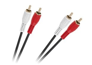 кабель 2 x rca - 2 x rca 1,5 м, черный, 4 мм цена и информация | Кабели и провода | hansapost.ee