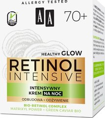 Питательный ночной крем для лица AA Retinol Intensive 70+, 50 мл цена и информация | Кремы для лица | hansapost.ee