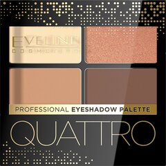 Палетка теней для век Eveline Quattro Professional Eyeshadow Palette 01, 3.2 г цена и информация | Тушь, средства для роста ресниц, тени для век, карандаши для глаз | hansapost.ee