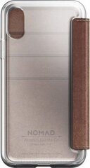 Nomad Nomad Folio Clear Leather Brown iPhone X / Xs hind ja info | Telefonide kaitsekaaned ja -ümbrised | hansapost.ee