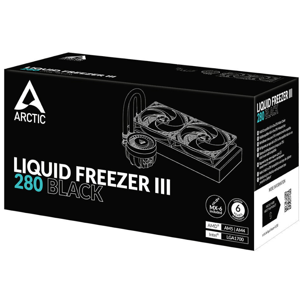 Arctic Liquid Freezer III 280 Black ACFRE00135A цена и информация | Protsessori jahutid | hansapost.ee