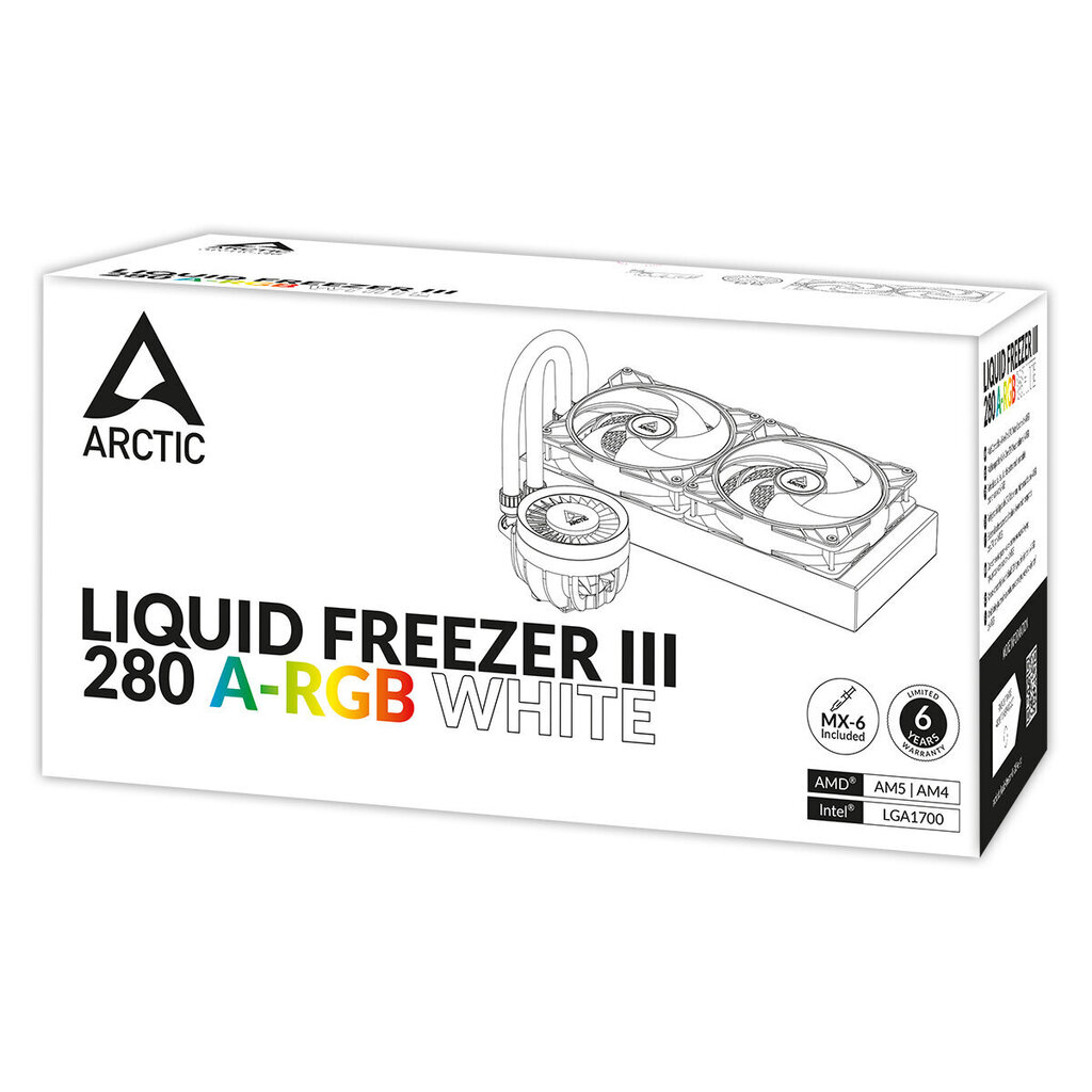 Arctic Liquid Freezer III 280 A-RGB White ACFRE00151A hind ja info | Protsessori jahutid | hansapost.ee