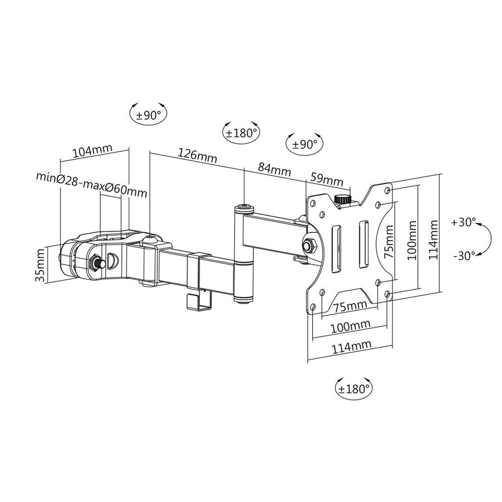 Maclean MC-984 hind ja info | Monitori kinnitused | hansapost.ee