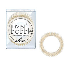 Elastne patsikumm Invisibobble Slim Stay Gold, 3 tk hind ja info | Juukseaksessuaarid | hansapost.ee