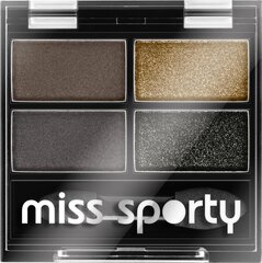 Тени для век Miss Sporty Quattro Studio 3.2 г, 414 Smokey цена и информация | Тушь, средства для роста ресниц, тени для век, карандаши для глаз | hansapost.ee