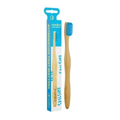Бамбуковая зубная щетка Nordics, цвет синий цена и информация | Зубные щетки, пасты | hansapost.ee