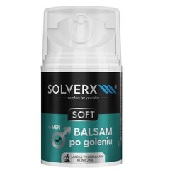 Habemeajamisjärgne palsam Solverx Men Soft, 50 ml hind ja info | Raseerimisvahendid | hansapost.ee