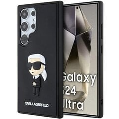 Original Pouch KARL LAGERFELD  hardcase 3D Rubber Ikonik KLHCS24L3DRKINK for Samsung Galaxy S24 Ultra black цена и информация | Чехлы для телефонов | hansapost.ee