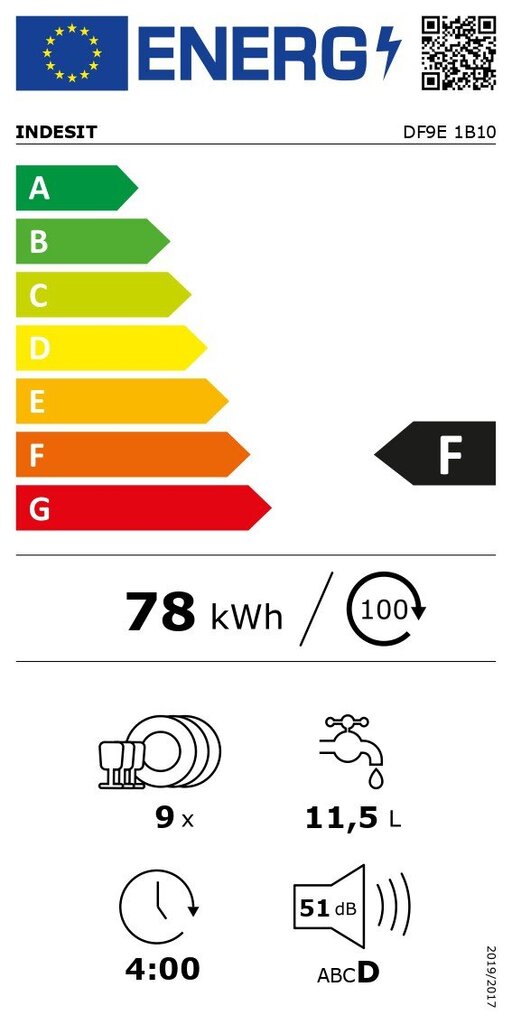 Indesit DF9E1B10 price and information | Nõudepesumasinad | hansapost.ee