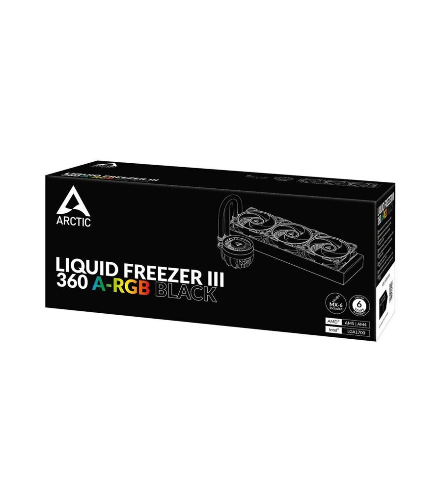 Arctic Liquid Freezer III 360 A-RGB Black (ACFRE00144A) hind ja info | Protsessori jahutid | hansapost.ee