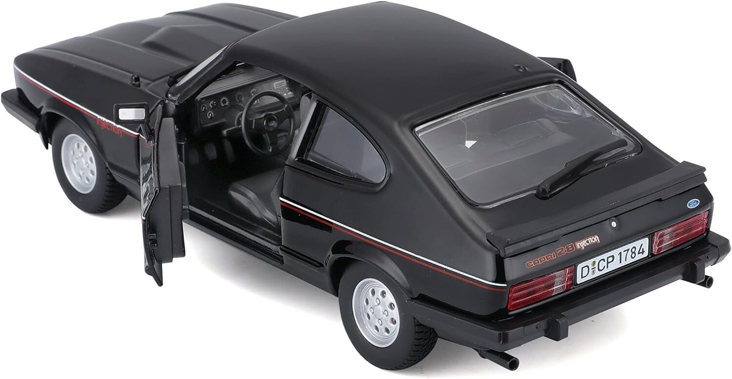 Mudelauto Bburago Ford Capri 1982 must 21093BK, 1:24 hind ja info | Mänguasjad poistele | hansapost.ee