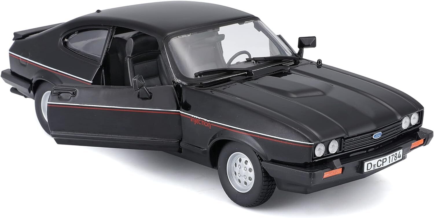 Mudelauto Bburago Ford Capri 1982 must 21093BK, 1:24 hind ja info | Mänguasjad poistele | hansapost.ee