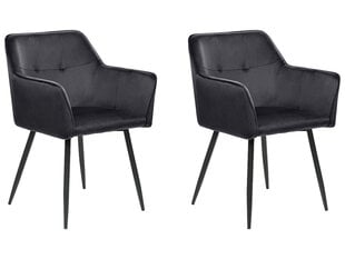Комплект из 2 стульев Beliani Jasmin, черный цена и информация | Стулья для кухни и столовой | hansapost.ee