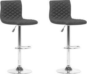 Набор из 2-х барных стульев Beliani Orlando, черный/серебристый цвет цена и информация | Стулья для кухни и столовой | hansapost.ee