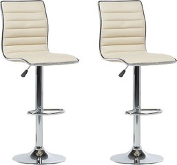 Комплект из 2-х барных стульев Beliani Lucerne, песочные / серебристые цена и информация | Стулья для кухни и столовой | hansapost.ee