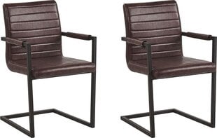 Набор из 2 стульев Beliani Buford, коричневый/черный цена и информация | Стулья для кухни и столовой | hansapost.ee