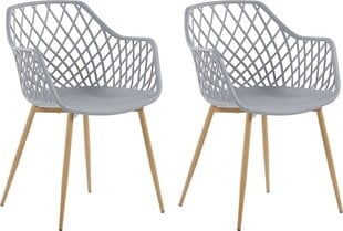 Комплект из 2-х стульев Beliani Nashua, серые / коричневые цена и информация | Стулья для кухни и столовой | hansapost.ee