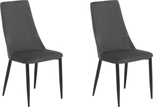 Комплект из 2-х стульев Beliani Clayton, серые / чёрные цена и информация | Стулья для кухни и столовой | hansapost.ee